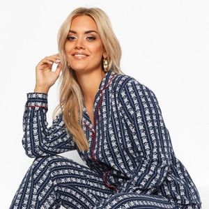 Plus size navy blue PJ set (shirt) new with tags
